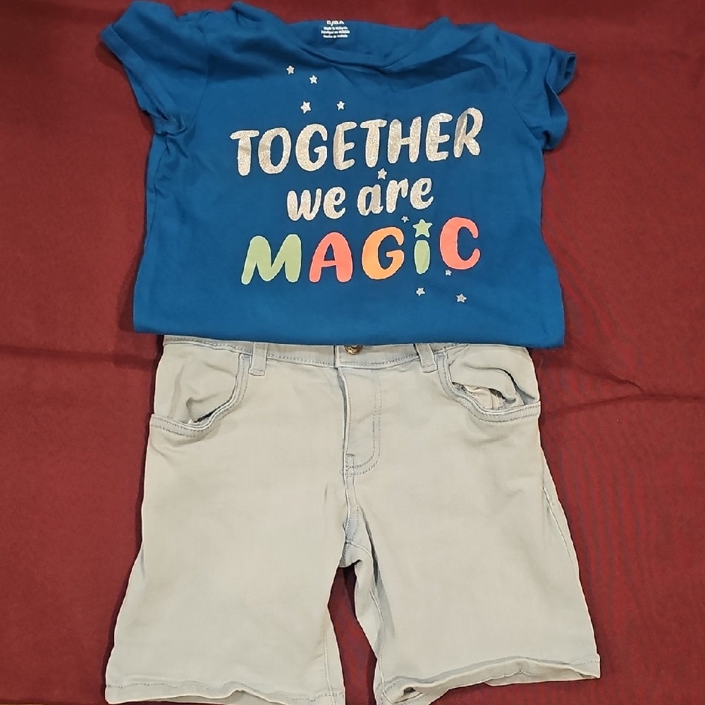 Carter's Light Blue Denim Shortset